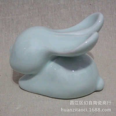 2014廠家底價(jià)景德鎮(zhèn)陶瓷工藝品生肖兔子擺飾單色釉瓷家居擺件_工藝品、禮品_列表網(wǎng)